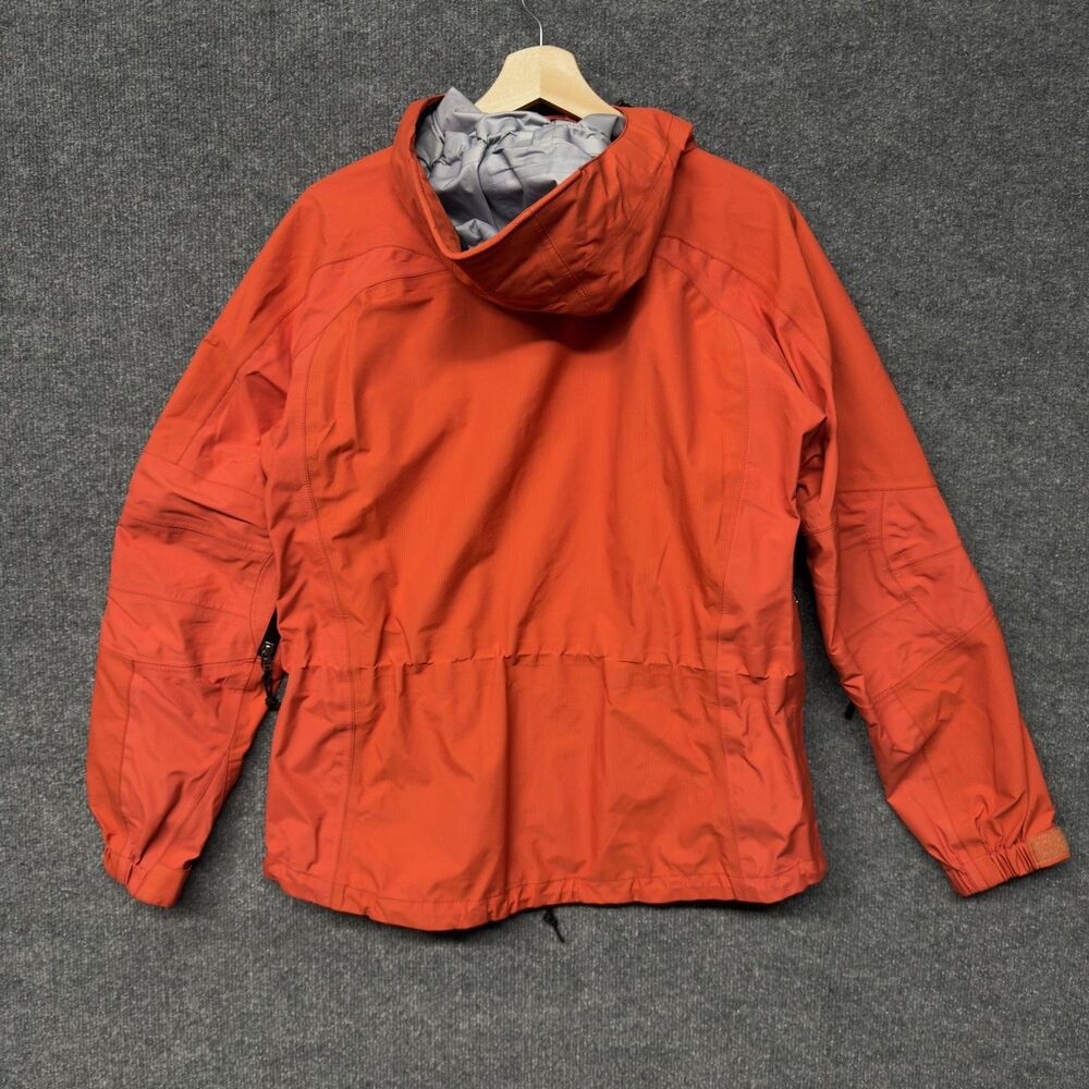 L.L. Bean Gore-Tex Rain Jacket Womens M Orange Hooded Waterproof Hiking Shell - Picture 2 of 16